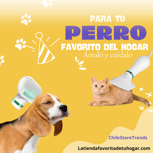 Cepillo secador 2 en 1 para mascotas